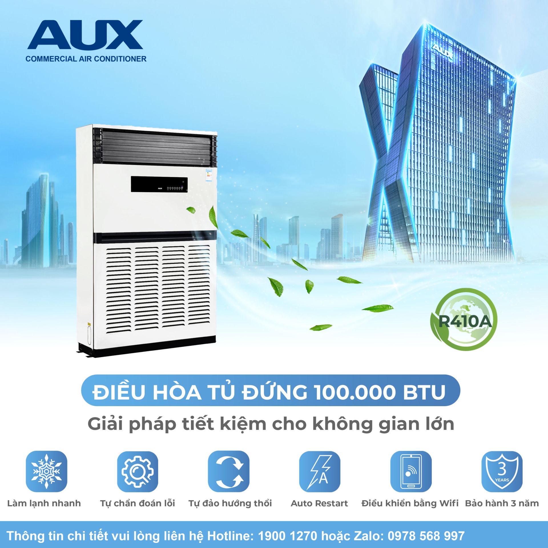 ĐIỀU HÒA TỦ ĐỨNG AUX 100.000 BTU - LỰA CHỌN HOÀN HẢO CHO KHÔNG GIAN CÔNG NGHIỆP ĐIỀU HÒA TỦ ĐỨNG AUX 100.000 BTU - LỰA CHỌN HOÀN HẢO CHO KHÔNG GIAN CÔNG NGHIỆP
